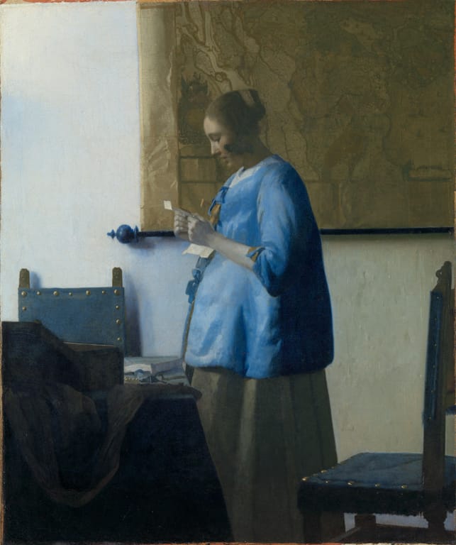 Woman Reading a Letter by Johannes Vermeer